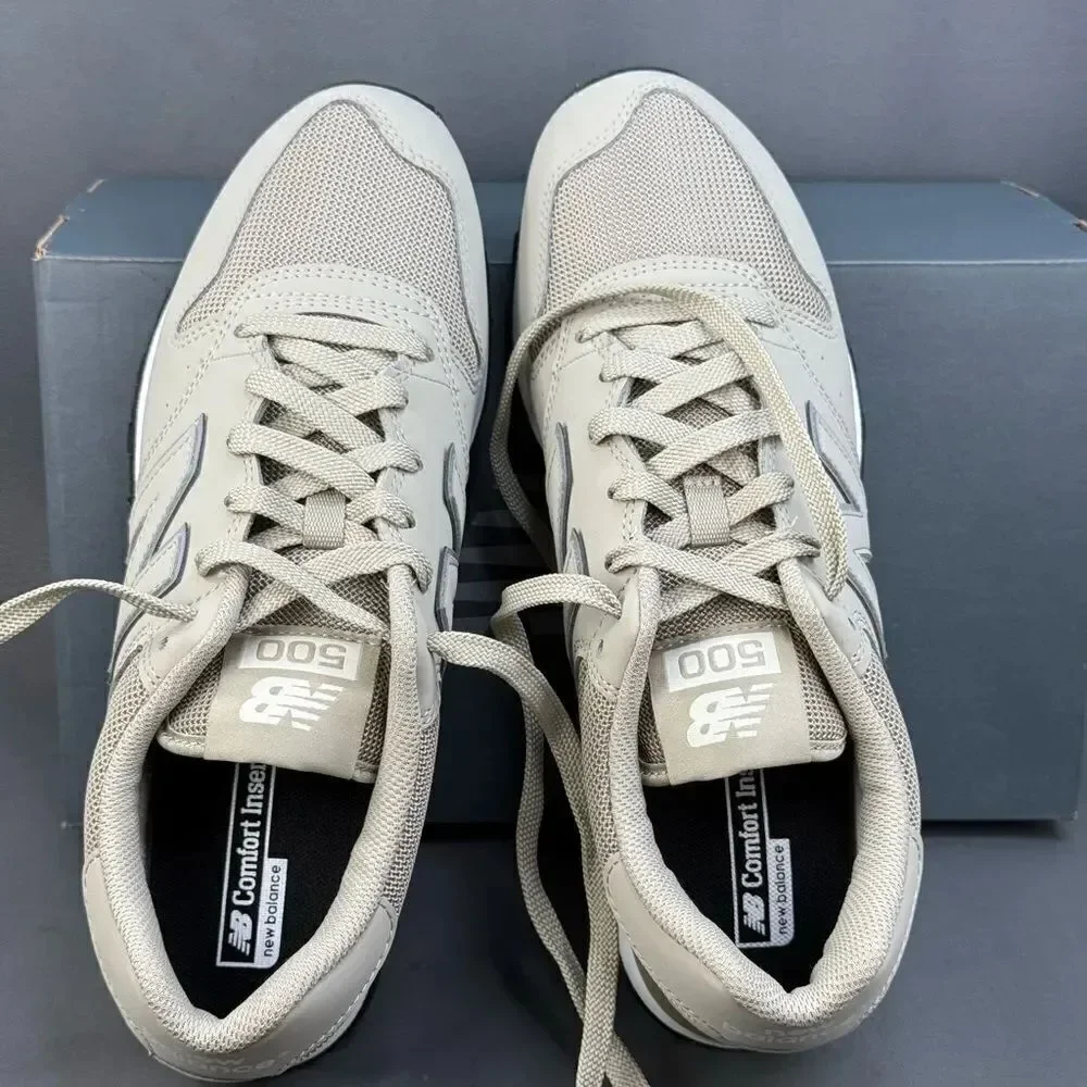 New Balance 500 sneakers beige athletic sneaker trainer shoes men’s size 8